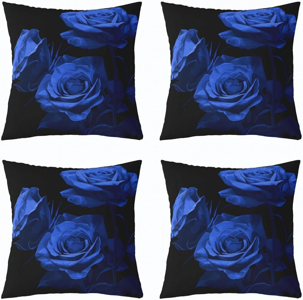 Feelyou Rose Throw Floral Pillow Covers 20x20 Inches Soft