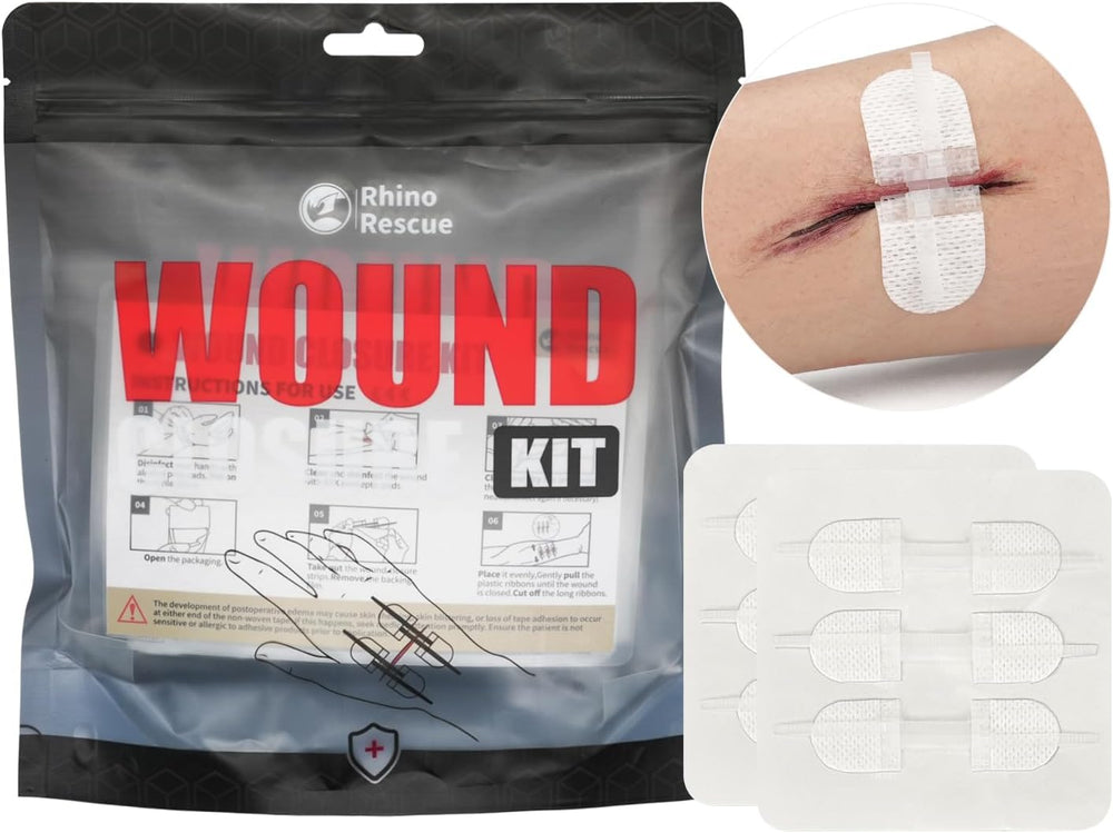 RHINO RESCUE Wound Closure Kit with 6 Stitch Zip Devices