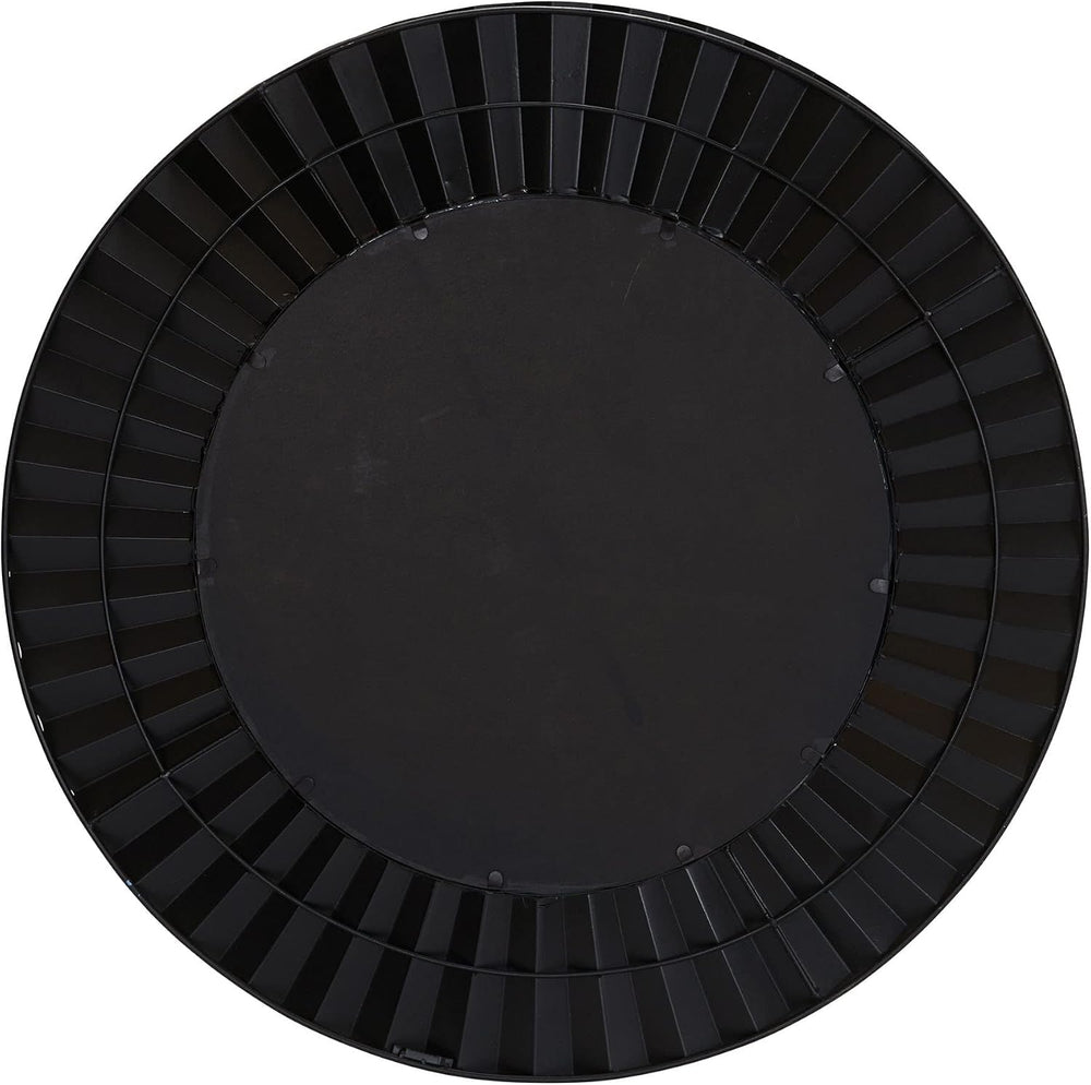 Household Essentials Round Metal Frame Decorative Sunburst Wall Mirror, Bronze
