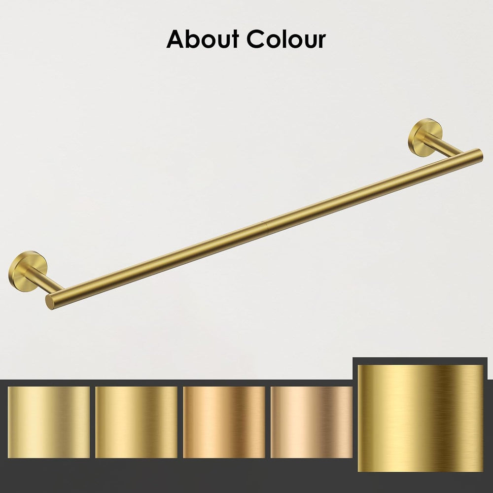 FORIOUS Towel Bar Towel Racks for Bathroom Wall Mounted 24" Brushed Gold