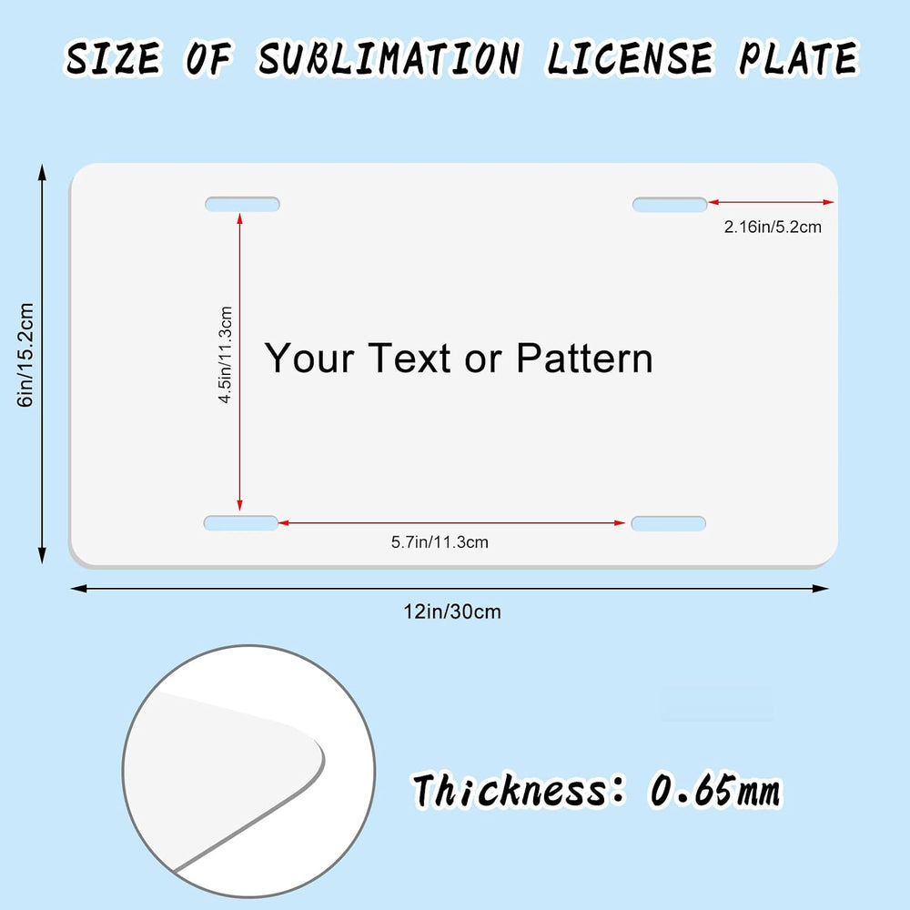20 Pack Sublimation License Plate Blanks