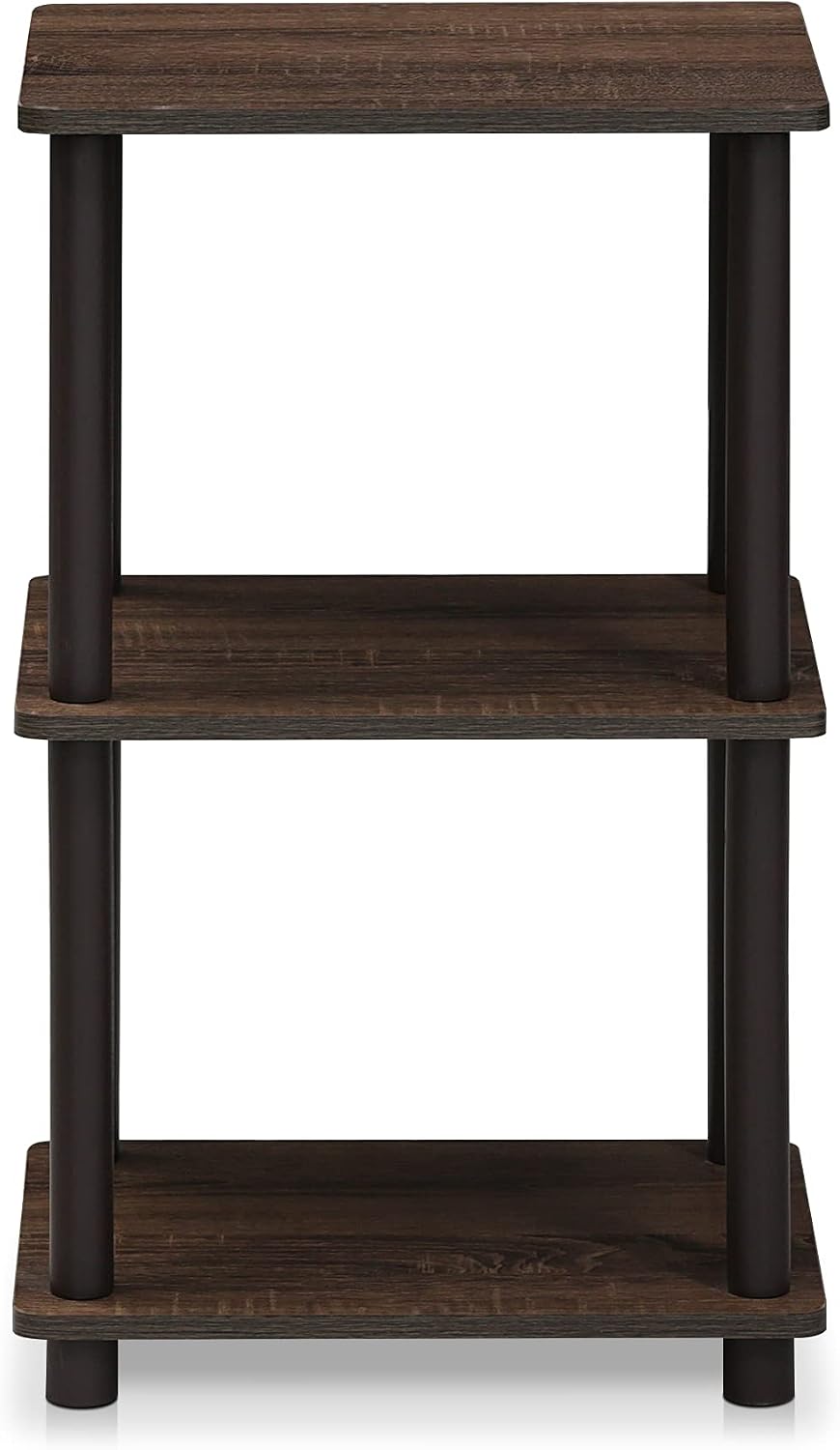 FURINNO Turn-N-Tube 2 Space Shelf, Walnut/Brown