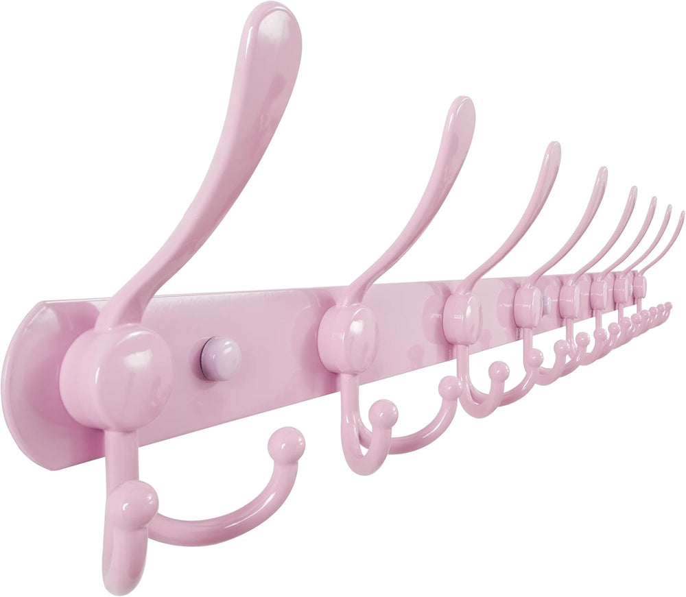 Dseap Coat Rack Wall Mount - 29.5” Long 8-Tri-Hooks Heavy Duty Coat Hanger Ra...
