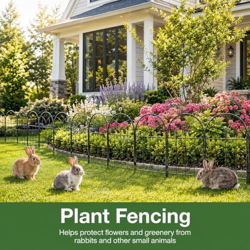 Decorative Garden Fence, 27.2 ft Rustproof No Dig Flower Bed Border 26 Pack