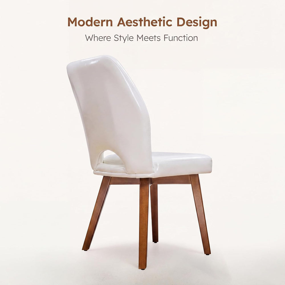 Dining Chairs Set of 4, Upholstered Kitchen Chairs, White