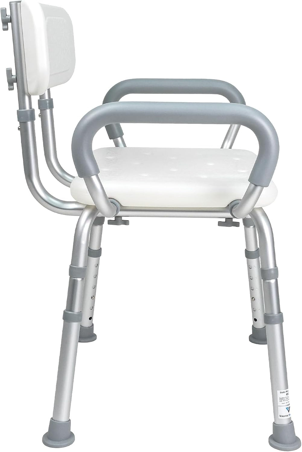 Vaunn Medical Deluxe Spa Shower Chair with Arms and Back, Bath Seat for Senio...