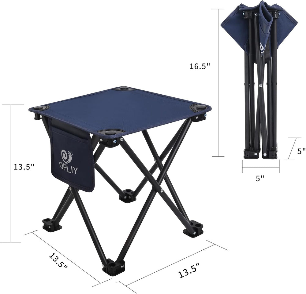 Opliy Camping Stool 2 Pack,13.5 Inch Portable Folding Stool for Outdoor Garde...