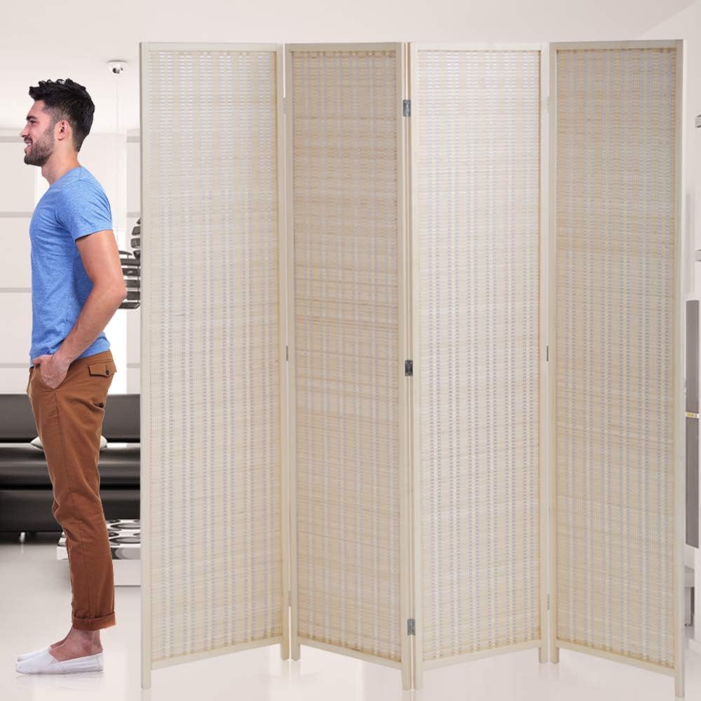 Room Divider Privacy Screen Folding 4 Panel 72 Inches High Portable Room Sepe...