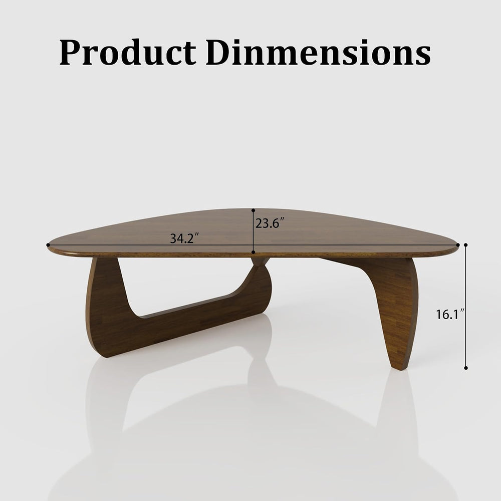 34" Coffee Table for Living Room Mid Century Modern Center Table with So...