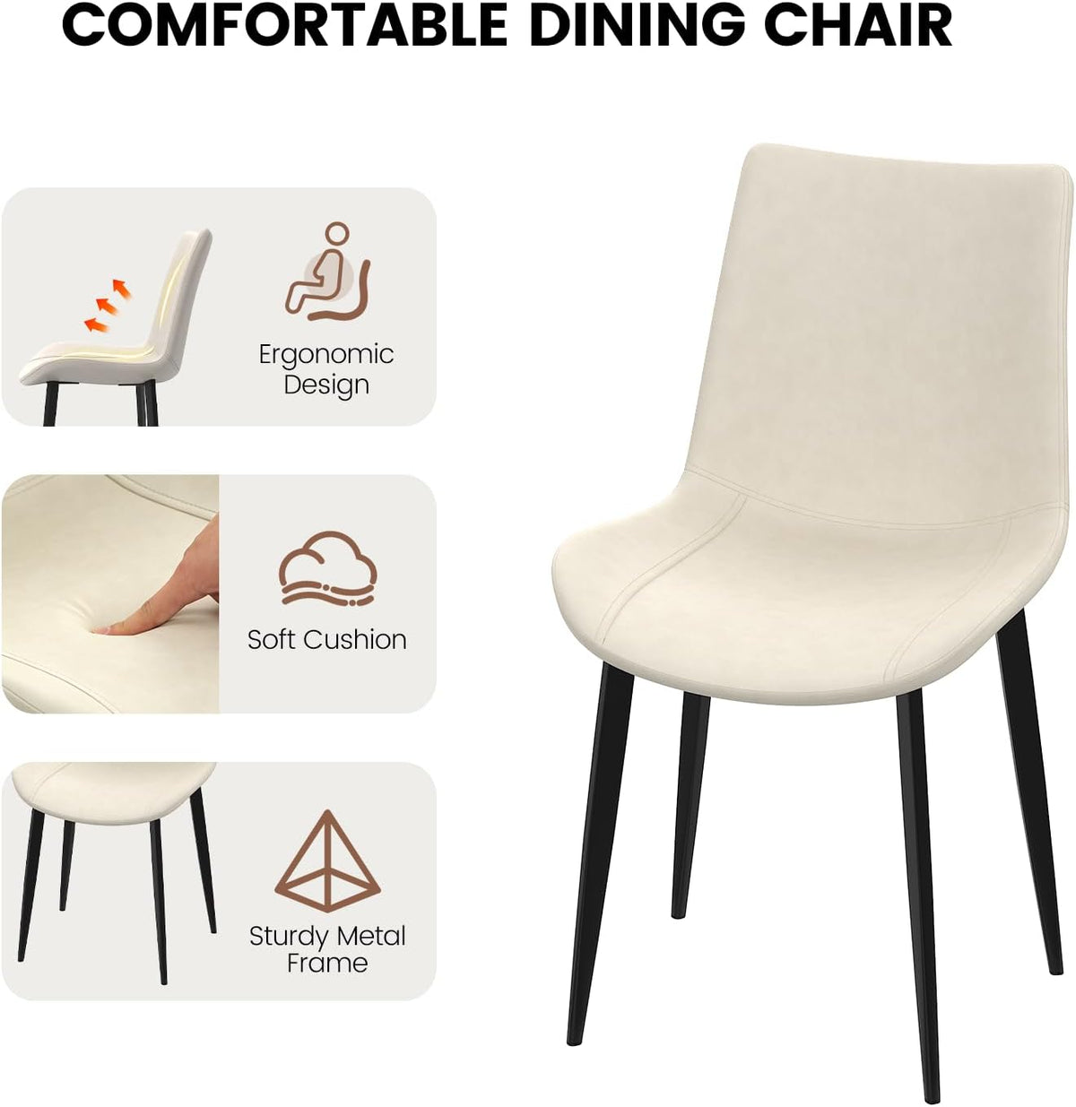 modern dining table set for 4, 46" pedestal, package contents