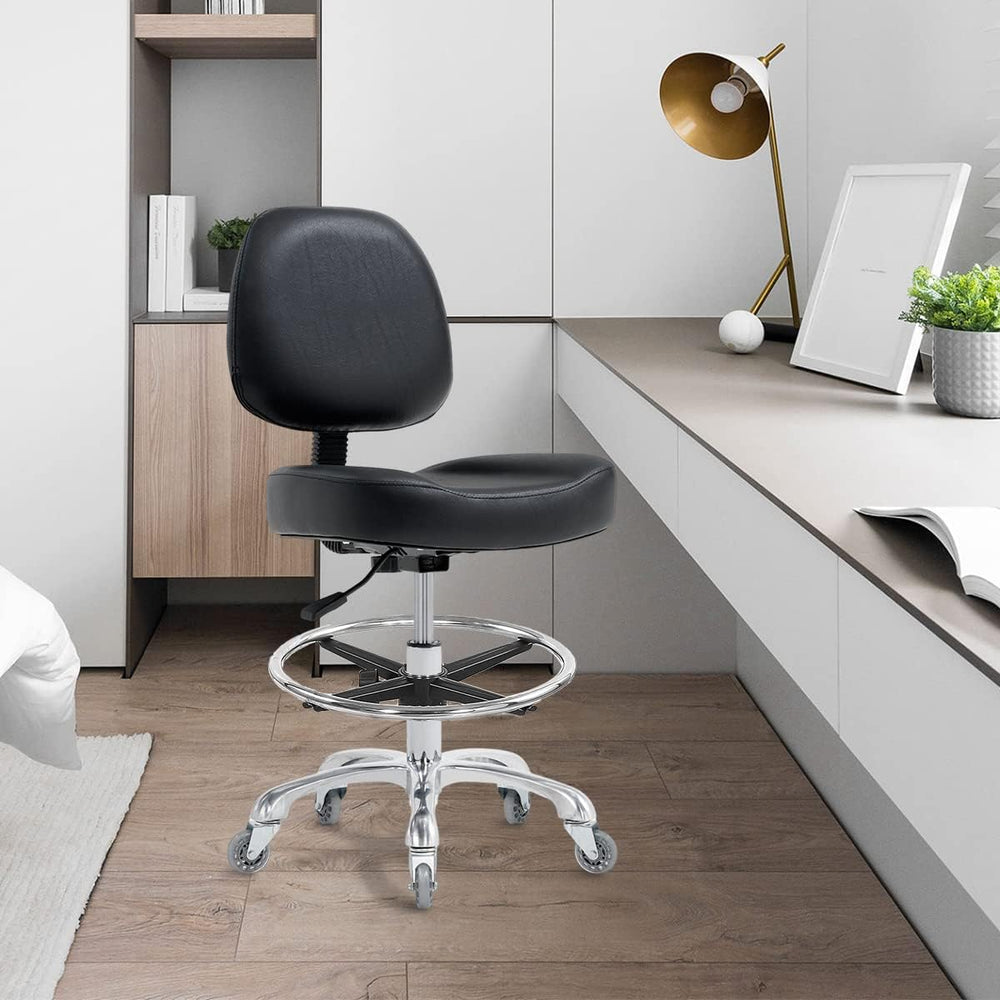 Ainilaily Drafting Chair Tall Office Chair for Standing Desk - Shop Stool wit...