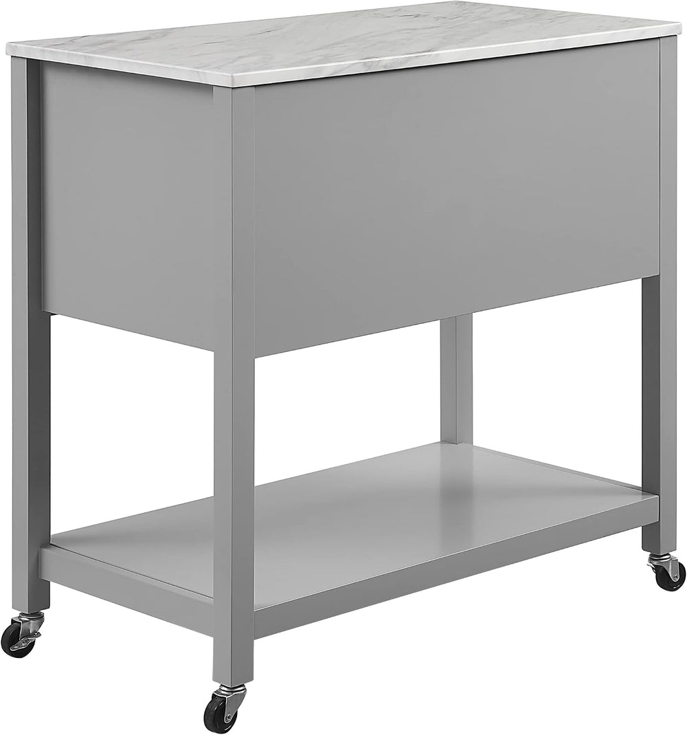 Crosley Furniture Connell Rolling Kitchen Island, Storage Drawers