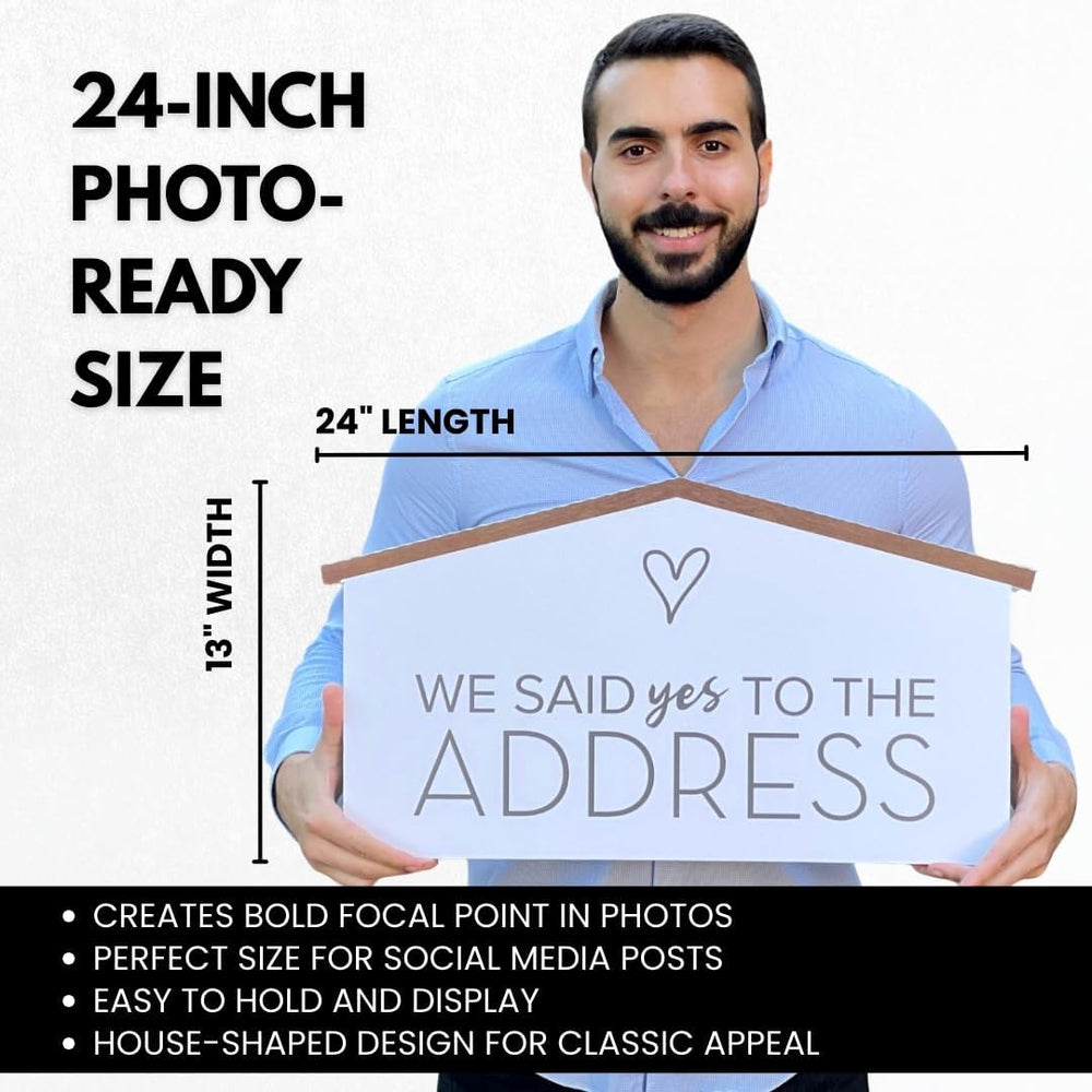 Labend Home 24" Large Sold Sign House-Shaped - Double-Sided Sold/Said Ye...