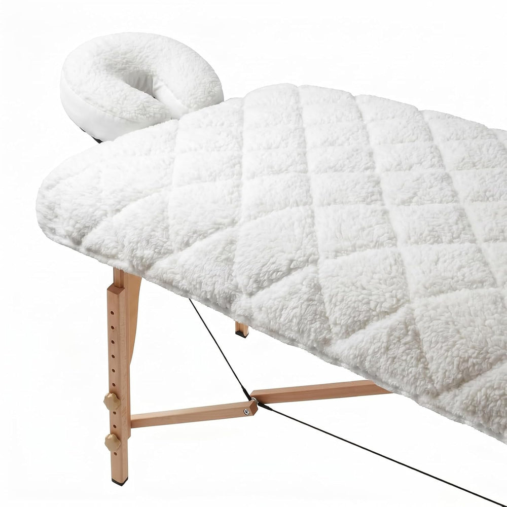 Fleece Massage Table Pad Set Double-Sided Quilted, 72"×30"