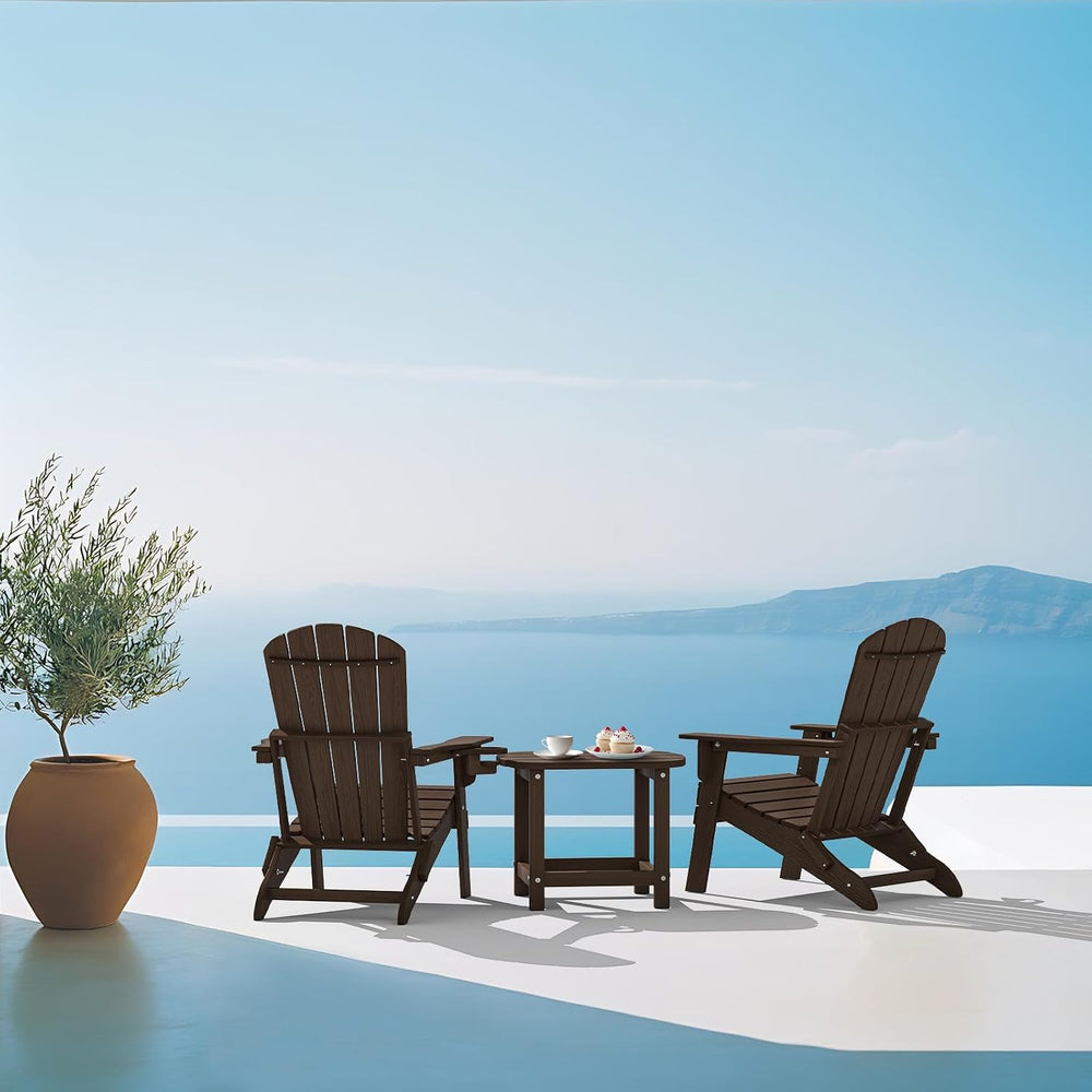 Plawdlik HDPE Outdoor Table, All Weather Adirondack Side Table, Coffee