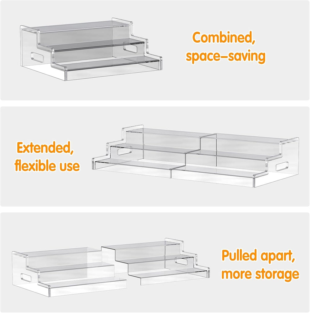 Expandable Can Organizer for Pantry, 3-Tier Adjustable Can Storage Holder