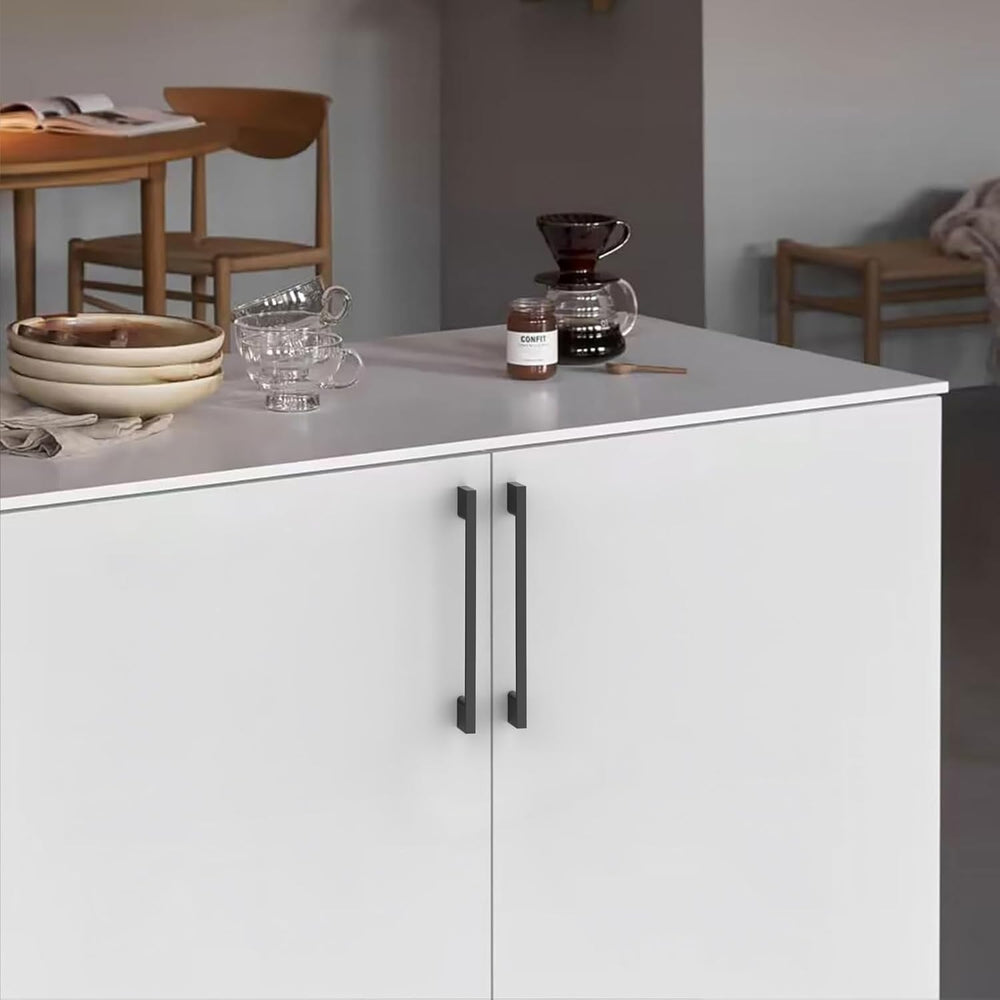 Matte Black Cabinet Pulls and Handles, 12.6 Inch, 6 Pack