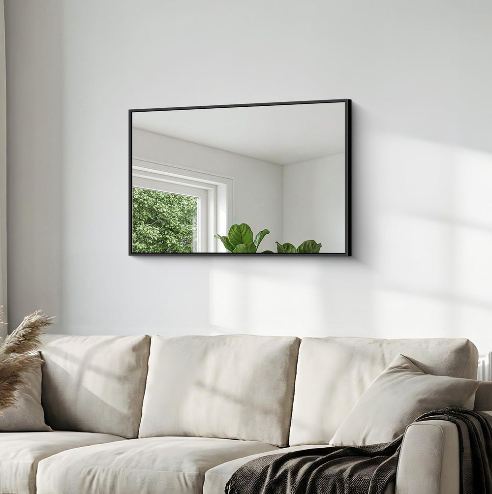 36" x 24" Bathroom Mirror, Bathroom Vanity Mirror-Black,
