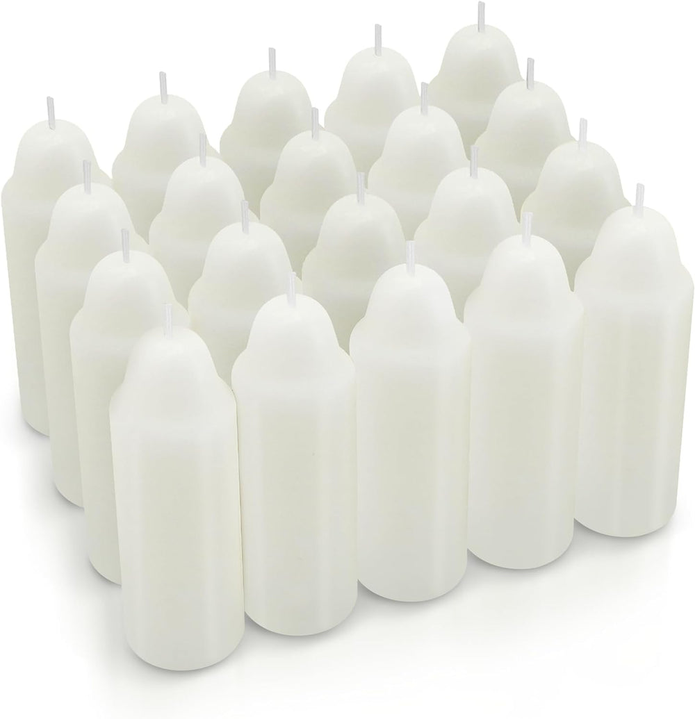 Emergency Candles for Lanterns Long Burning 15 Hour White 20 Pack