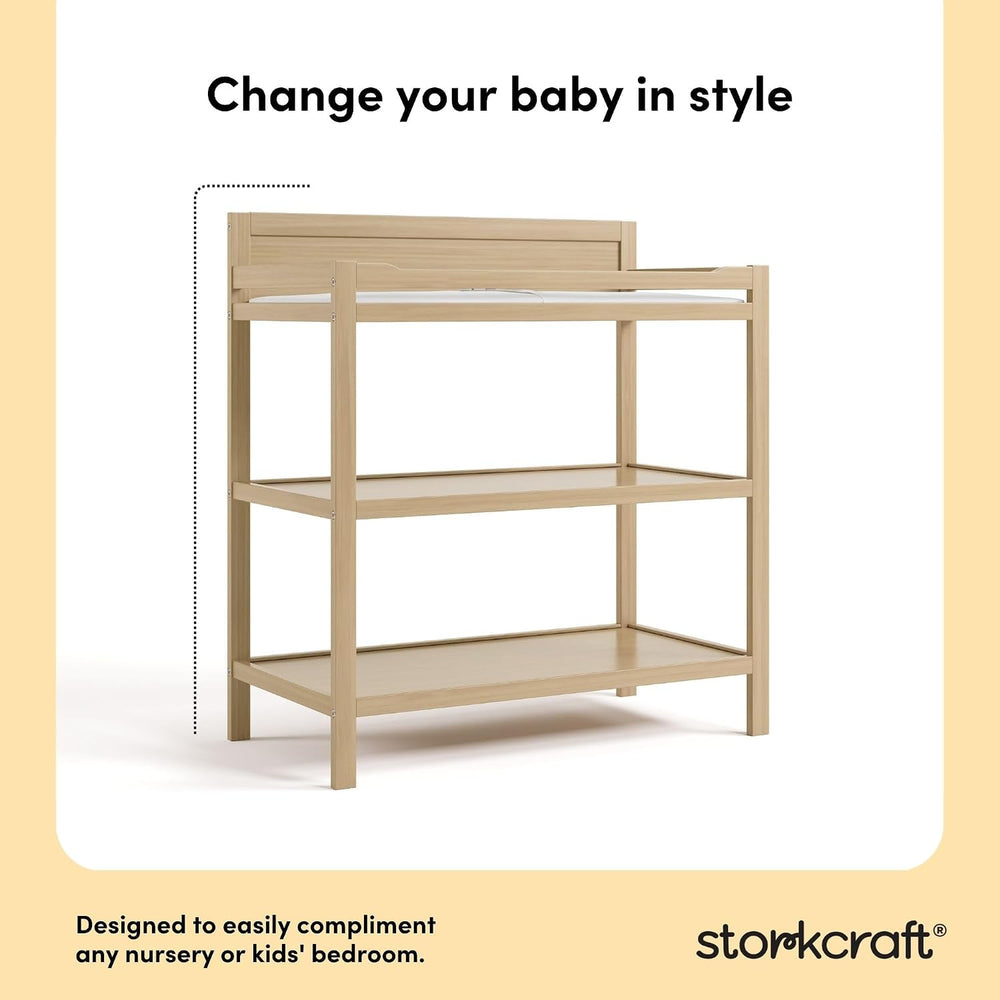 Storkcraft Alpine Changing Table (Driftwood) - Includes Water Resistant Chang...