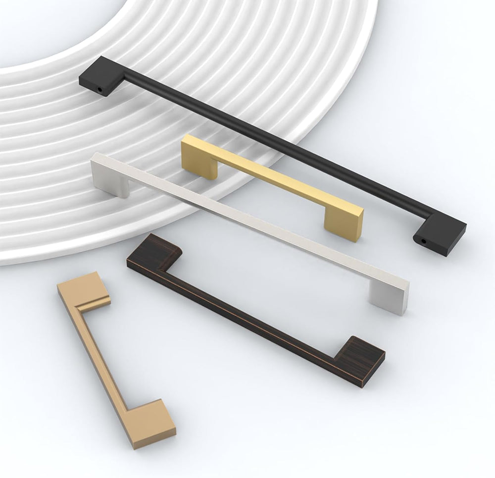 Matte Black Cabinet Pulls and Handles, 12.6 Inch, 6 Pack