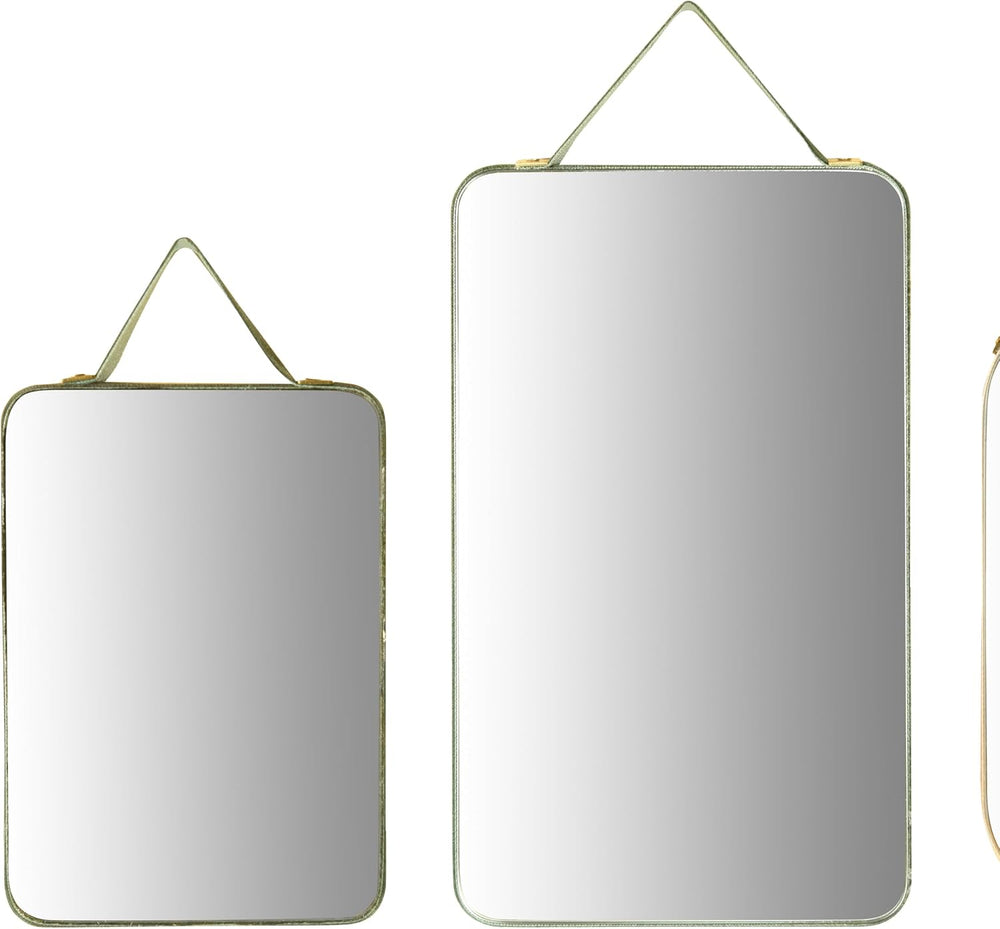Creative Co-Op Various Velvet Edged Wall Mirrors, Multicolor, Set of 6