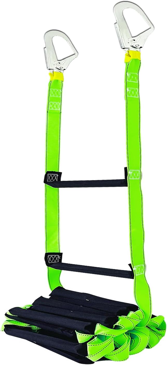 Fire Escape Ladder with 2 Heavy Hooks, 26.5 Feet Emergency Ladder 3 Story