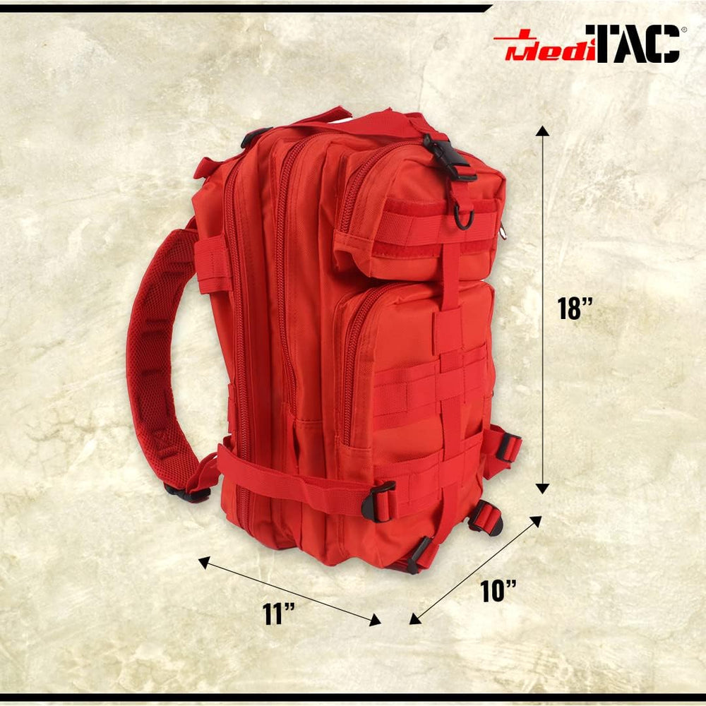 MediTac Tactical Assault Pack - First Aid Rucksack - 18" Military MOLLE ...
