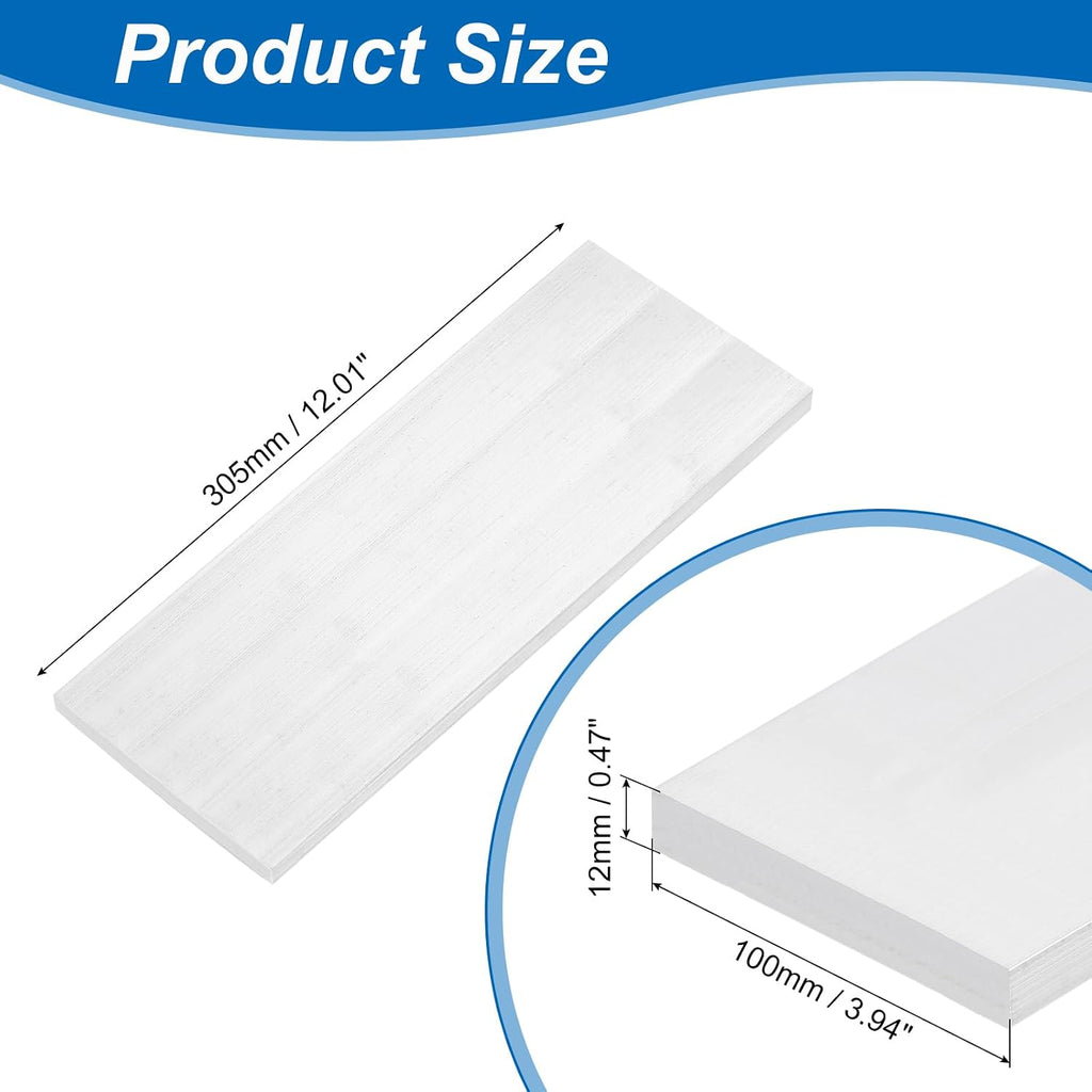 uxcell Square Aluminum Flat Bar, 1/2"x4"x12" 6063 Aluminum Plate