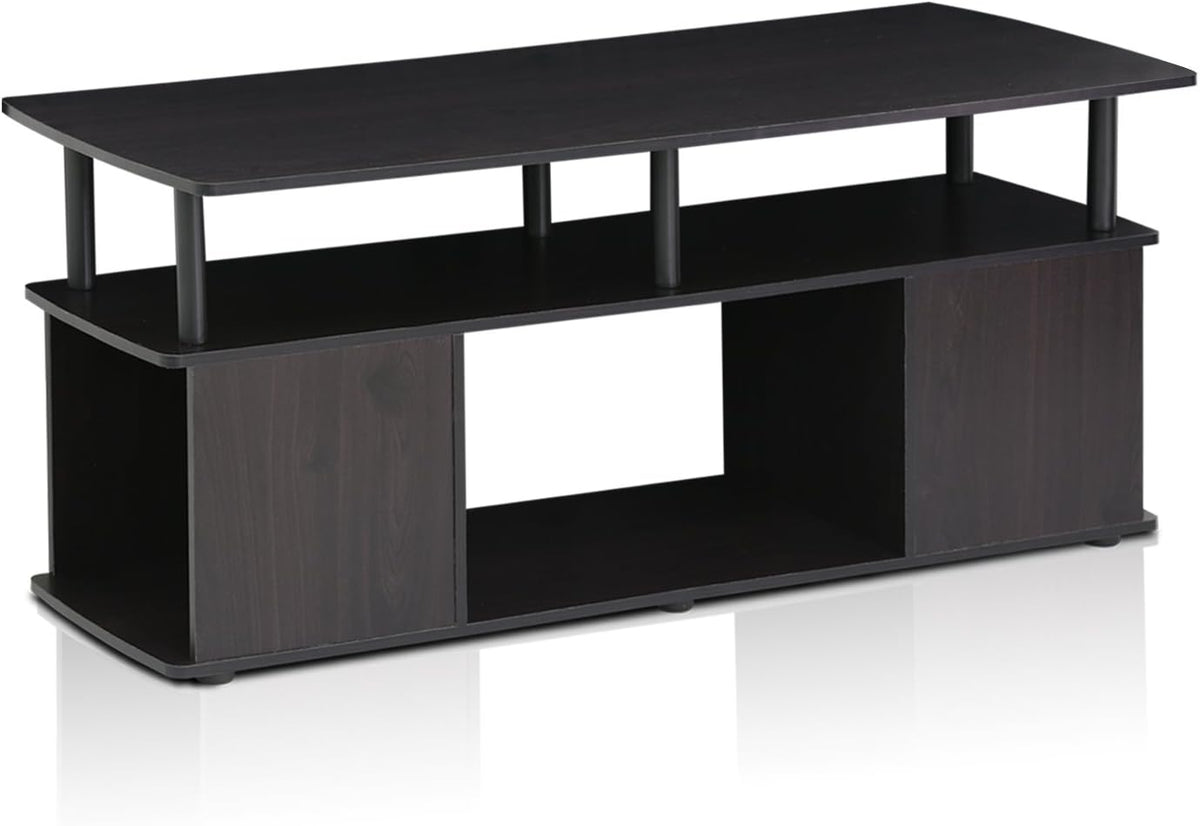 Furinno Coffee Table and End Tables Set (2 Pieces) | Blackwood and Espresso/Black