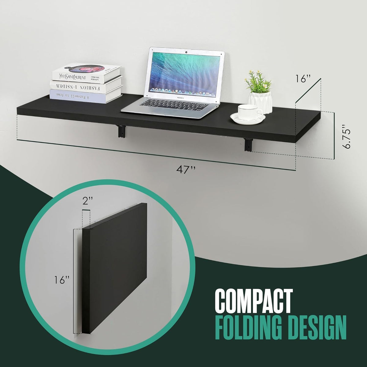 wall mounted desk, murphy desk, wall mounted folding shown in use