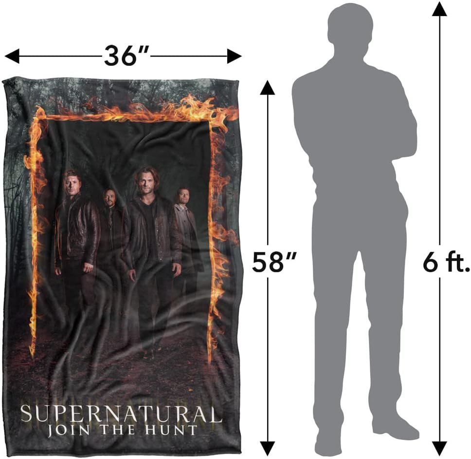 Supernatural Fire Frame Silky Touch Super Soft Throw Blanket 36" x 58"