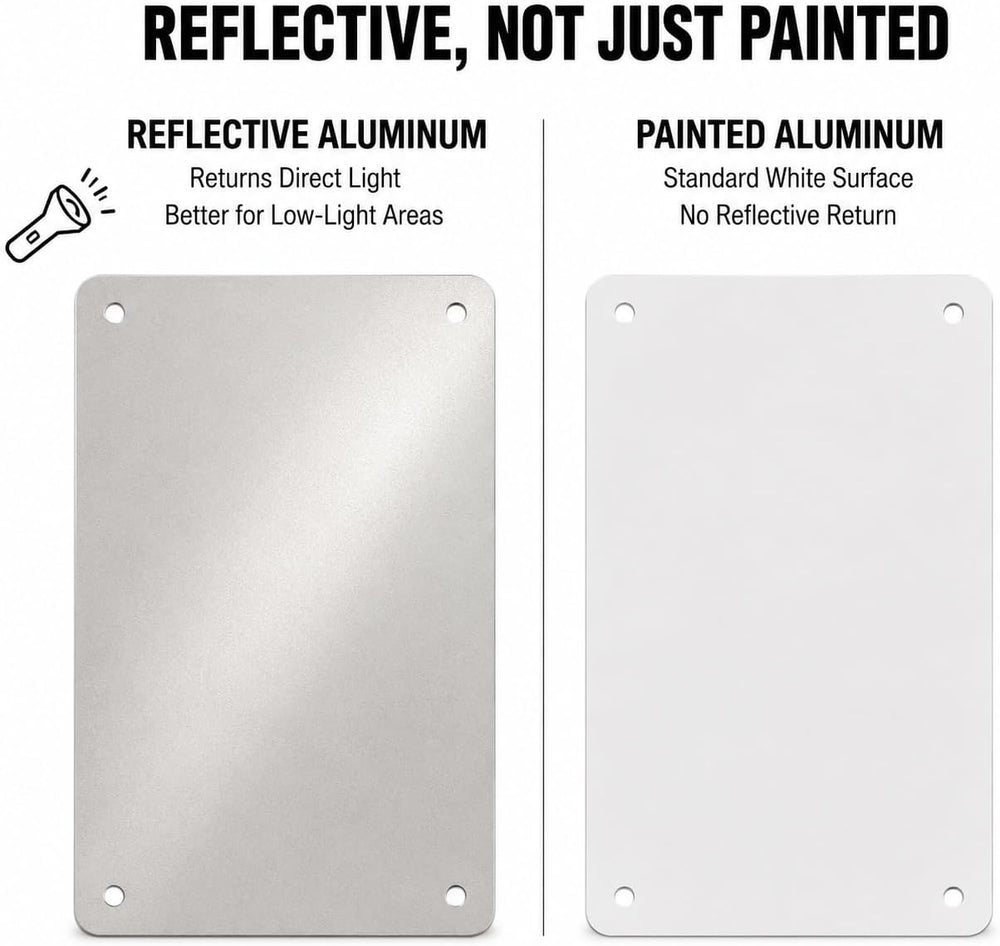 Blank Metal Sign, 7 x 10 Inch Aluminum Sign, Rust-Free Blank White Metal Sign...