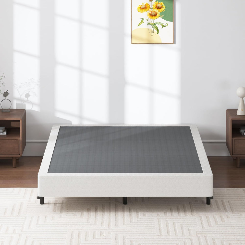 SHLAND Queen Box Spring 7 Inch Metal Frame Mattress Foundation Bed Base