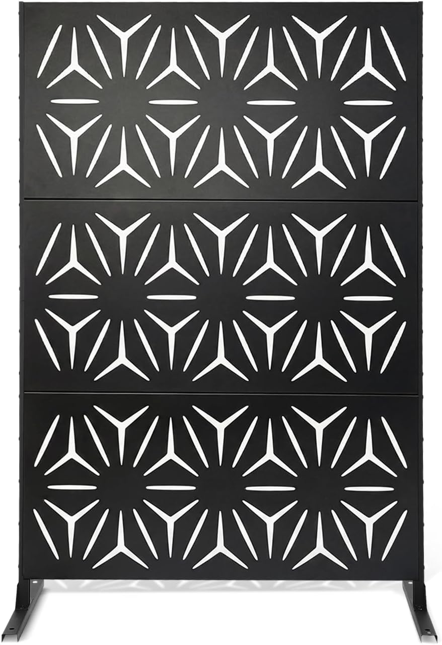 Outdoor Privacy Screen, 48" W x 75" H, Metal Privacy Divider Panels