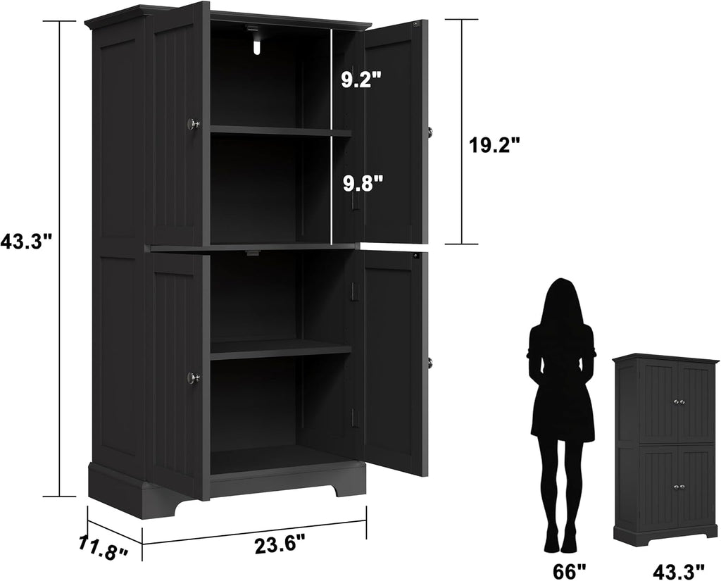 ChooChoo Bathroom Floor Cabinet with Adjustable Shelves