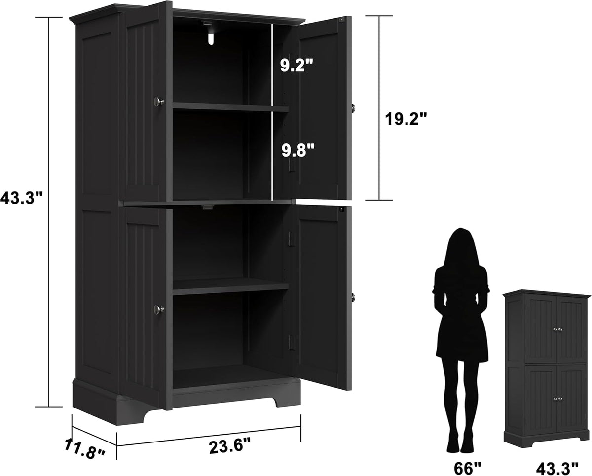 ChooChoo Bathroom Floor Cabinet with Adjustable Shelves