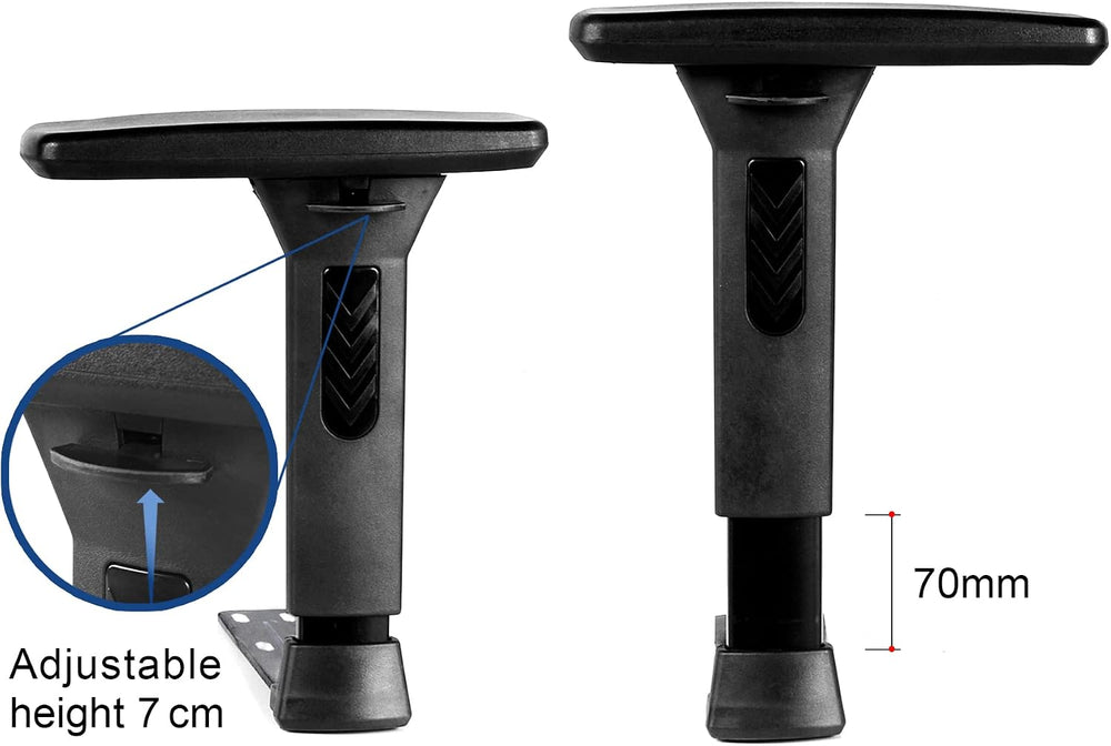 Frassie Height Adjustable Chair Armrest Pair Replacement 3D