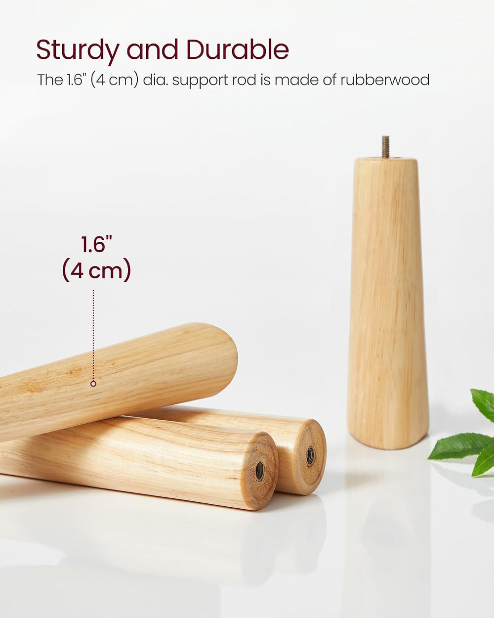 VASAGLE Solid Wood Coat Rack, Free Standing, Tree-Shaped, with 8 Hooks