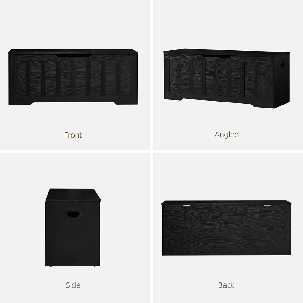 VANKILEY 47.2" Storage Chest Extra Large, Storage Bench(Black)