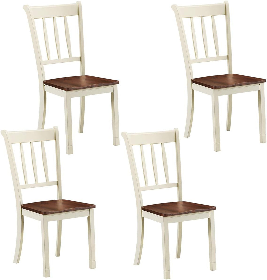 GIANTEX Wood Dining Chairs Set of 4, Armless Kitchen Chairs