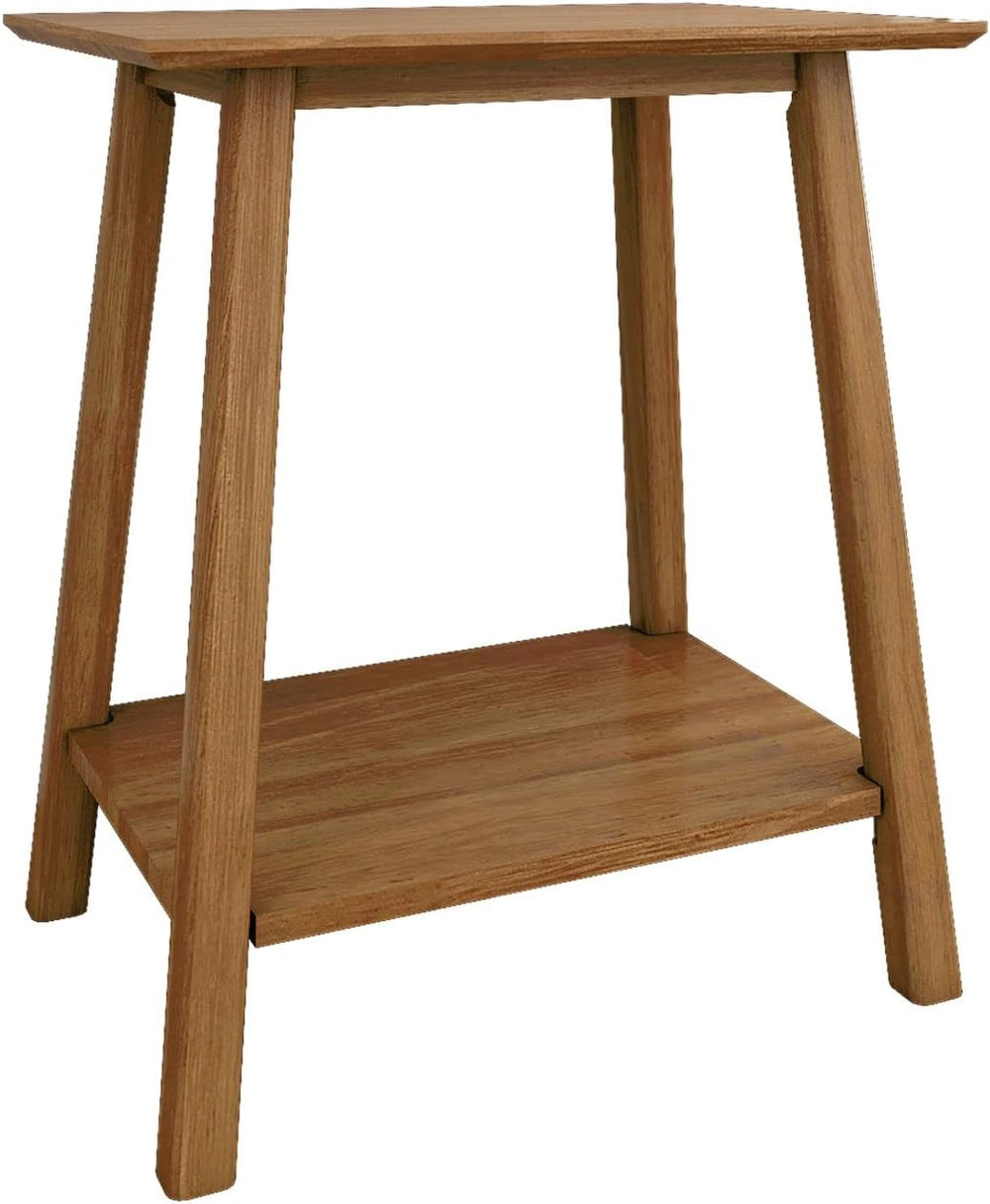 Plank+Beam Mid Century Modern Rectangular Side Table, Pecan