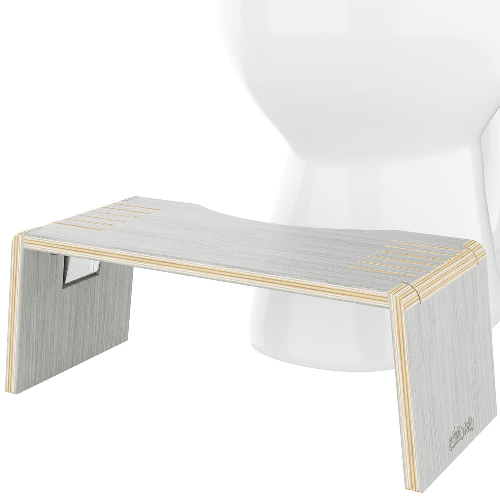 Squatty Potty Oslo Folding Wood Eucalyptus Bathroom Toilet Stool – 7 Inches