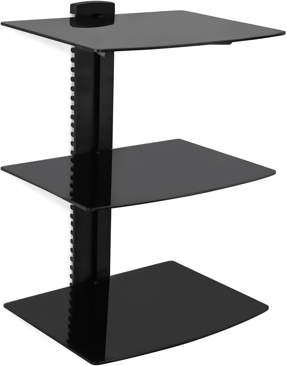 Mount-It! 3-Shelf Floating AV Wall Mount, 52.8 lbs, Black