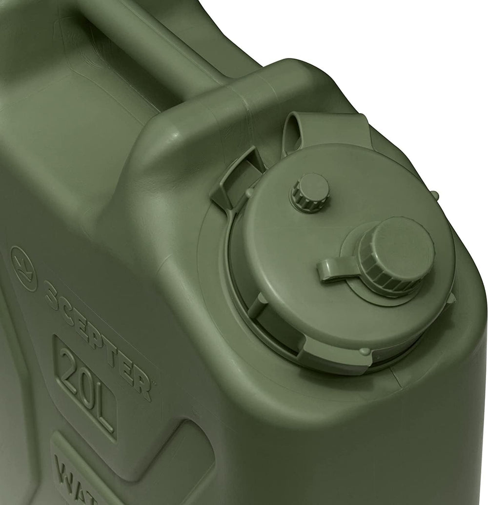 Scepter 3 Pack Portable Military Style Water Container, 5 Gallon, Green