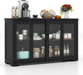 COSTWAY Buffet Sideboard with Storage, 2-Door Floor Cupboard