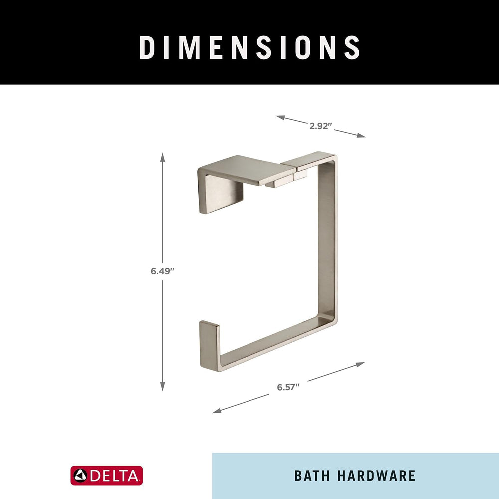 Delta Hand Towel Holder | Square Brilliance Stainless Steel Ring for Hanging ...