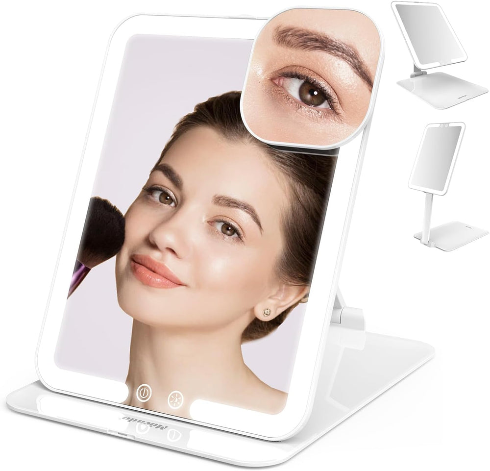 Mocado Travel Makeup Mirror with Light, Foldable Lighted Makeup Mirror
