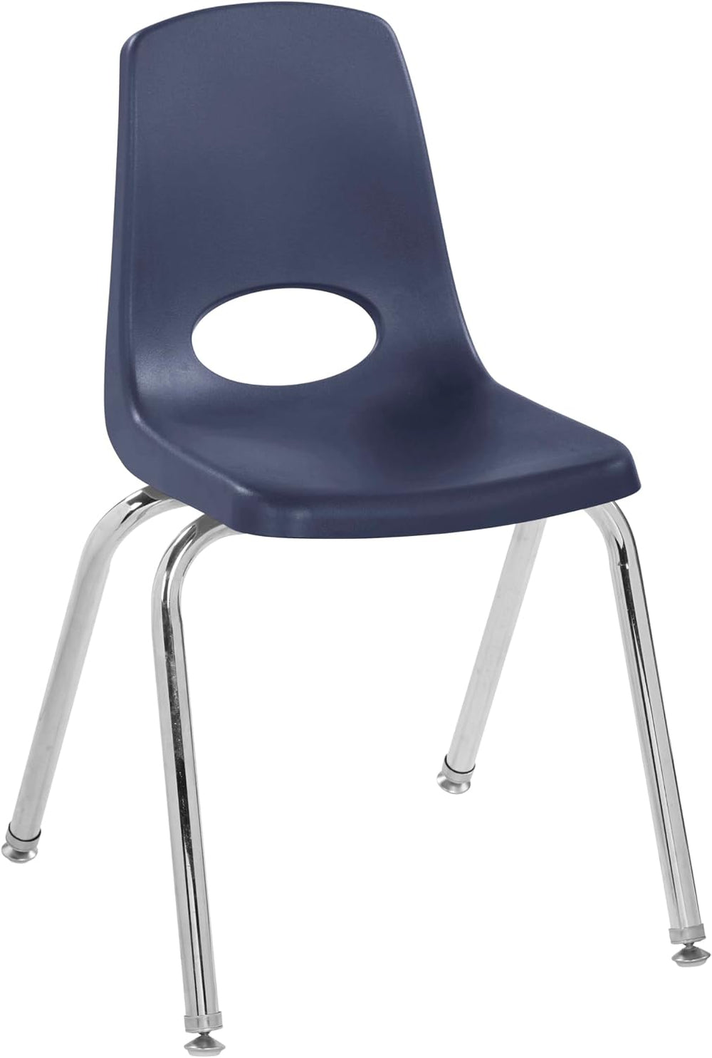 FDP 16" School Stack Chair with Swivel Glides, Navy, 6-Pack, 10368-NV