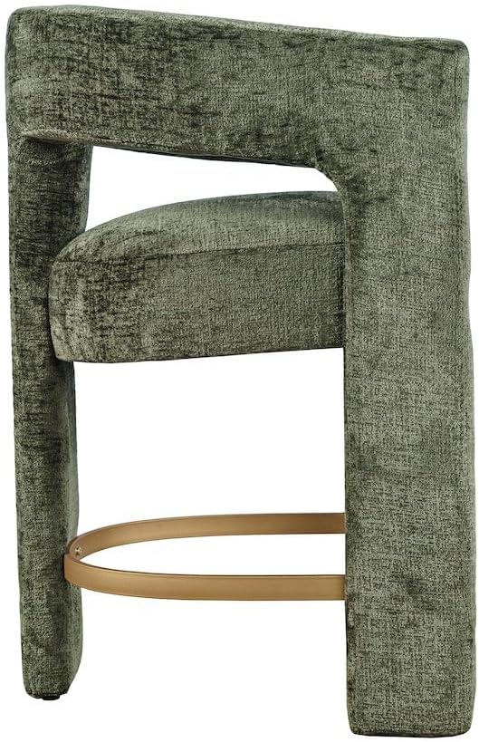 Jofran Gwen Forest Upholstered Counter Stool with Arms – Versatile Barstools ...